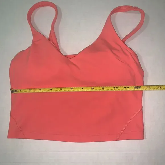 Lululemon Align Shelf Bra Tank Top Coral Pink Size 6 Built-In Support Yoga - Picture 5 of 5